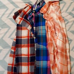 Plaid button down shirts